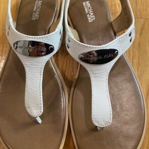 MK Plate Flat Thong Sandals